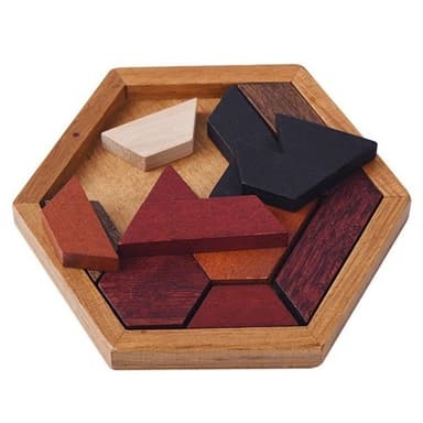 Träpussel Hexagon