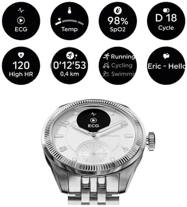 Withings ScanWatch Nova Brilliant hybridklocka 39mm (silver)
