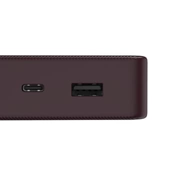Hama Powerbank Colour 20 20000mAh USB-C+USB-A Plommon