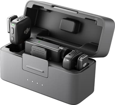 DJI Mic Mini lavaliermikrofon, mottagare och laddningsfodral