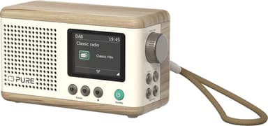 Pure Classic Mini portabel digitalradio (bomullsvit/ek)