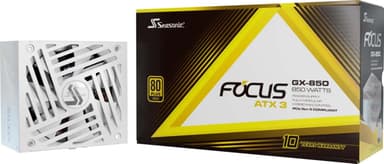 Seasonic FOCUS GX-850 (ATX 3) WHITE 850W nätaggregat