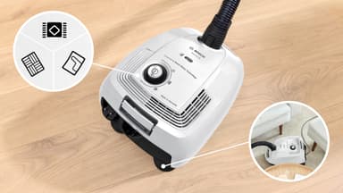 Bosch Serie 4 Dammsugare med påse BGL38WH3H