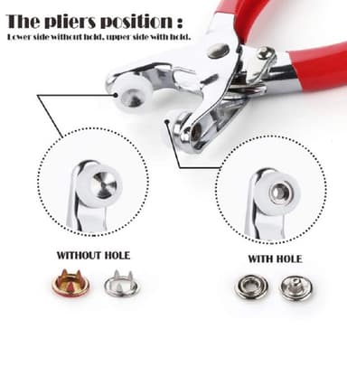 Tryckknappar med verktyg 100 st 9,5 mm Silver