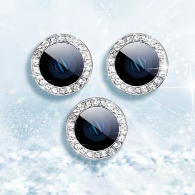 Kameraskydd med strass 2-pack Silver