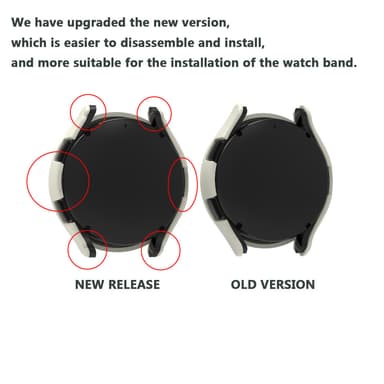 Fodral med skärmskydd för Samsung Galaxy Watch 4/5 40 mm Vit