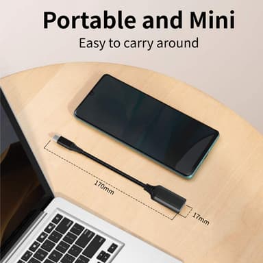USB-C hane till USB 3.0 honadapter Svart 20 cm