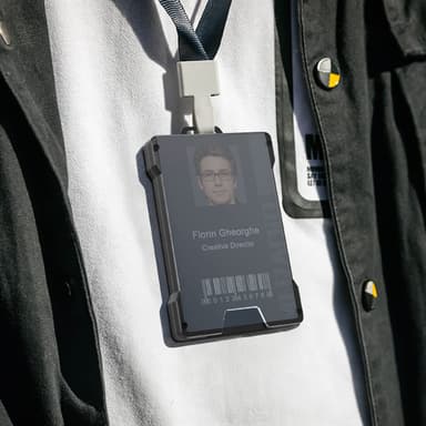 RFID korthållare för 6 kort och ID-korthållare med klämma Svart