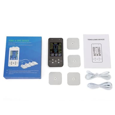 TENS maskin / Muskelstimulator med 15 massagelägen Svart