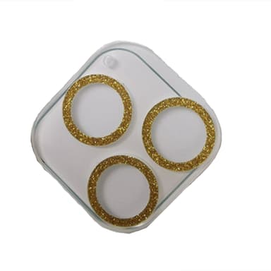 Glitter kameralinsskydd Guld iPhone 14 Pro Max