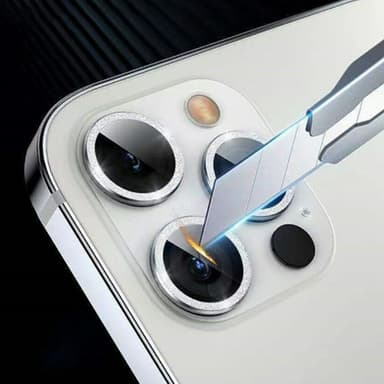 Glitter kameralinsskydd Guld iPhone 14 Pro Max