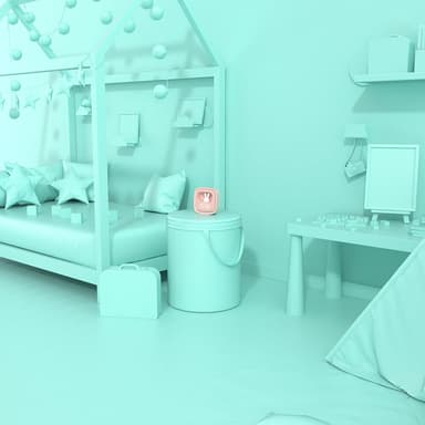 Väckarklocka med Nattlampa  Billy Clock Rosa
