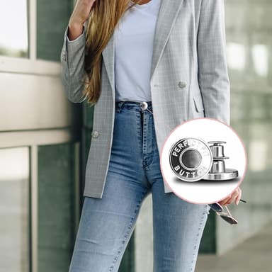 Avtagbara jeansknappar 10-pack Mode Jeans
