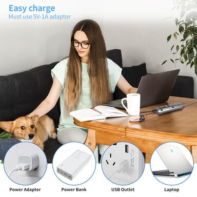 Tystgående elektrisk kloslip för hund Svart
