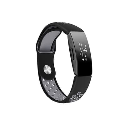 Silikonarmband för Fitbit Inspire/Inspire HR/ACE2 Svart+grå S