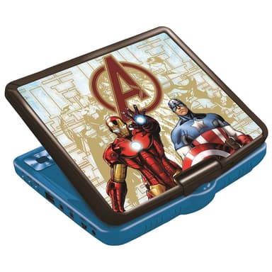 Avengers bärbar DVD-spelare 7 roterande skärm med USB-port och hörlurar