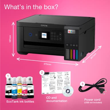 Epson EcoTank ET-2850 multifunktionsskrivare C11CJ63405 (svart)