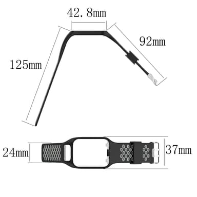 Silikonarmband för TomTom Smartwatch Svart+grå