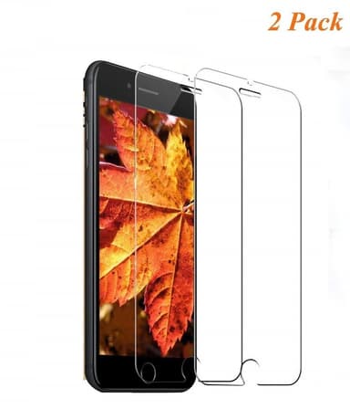 Skärmskydd iPhone 8 Härdat glas Transparent 2-pack