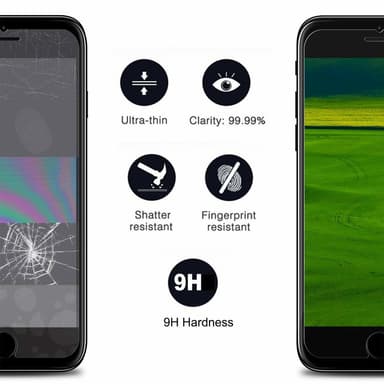 Skärmskydd iPhone 8 Härdat glas Transparent 2-pack