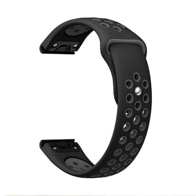 Silikonarmband för Garmin Fenix-serien Svart+grå