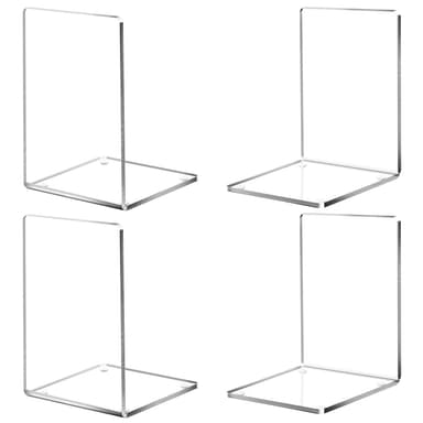 Bokstöd Akryl 4-pack, bokstöd transparent, återanvändbart bokstöd, bok