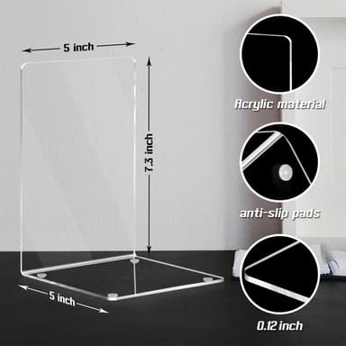 Bokstöd Akryl 4-pack, bokstöd transparent, återanvändbart bokstöd, bok