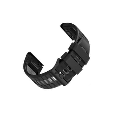 Silikonarmband för Garmin Fenix-serien Svart+grå