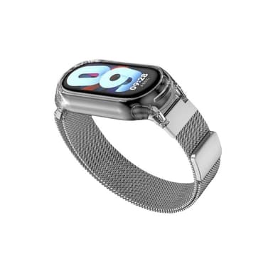 Magnetrem för Xiaomi Mi Band med genomskinligt fodral Silver Xiaomi Mi
