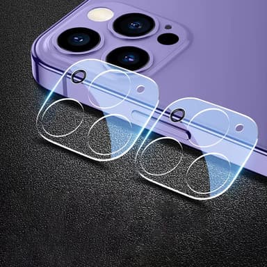 Fulltäckande genomskinligt HD kameralinsskydd (3-pack) iPhone 16 Pro/1