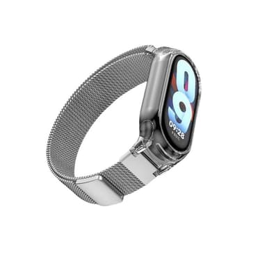 Magnetrem för Xiaomi Mi Band med genomskinligt fodral Silver Xiaomi Mi