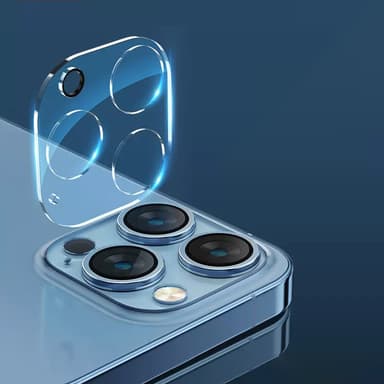 Fulltäckande genomskinligt HD kameralinsskydd (3-pack) iPhone 16 Pro/1