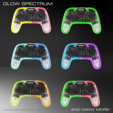 Bionik Neoglow trådlös spelkontroll för Nintendo Switch