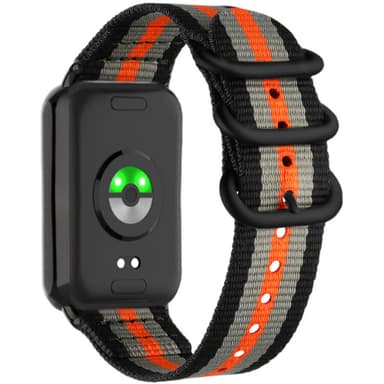 Xiaomi Mi Band 8 Pro Nylon klockarmband Svart+orange