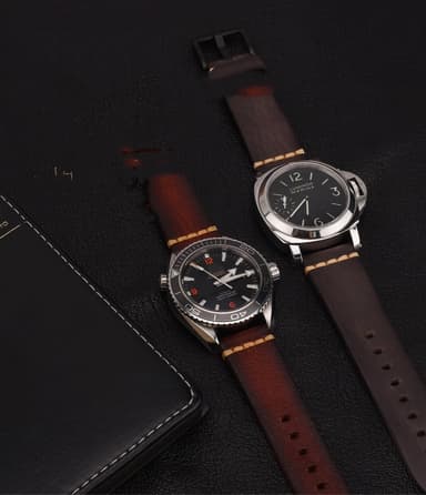 Ersättande klockarmband klockarmband i äkta läder 24 mm