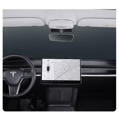 Bilglasögonlåda Bilsolskydd Solglasögonfodral Hållare Clip för Tesla M