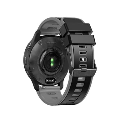 Silikonarmband för Garmin Venu2/2S/SP/2plus Svart+grå