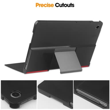 SKALO Lenovo Tab Plus 11.5"" Duofold PU-Läder Fodral - Röd