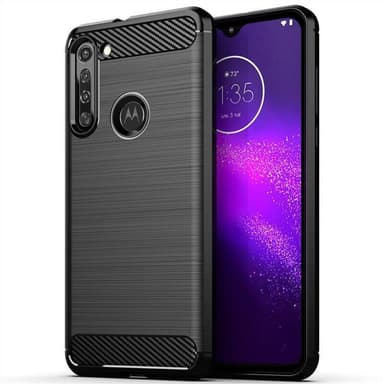 Stöttåligt Armor Carbon TPU-skal Moto G8 Power - Svart