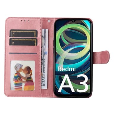 SKALO Xiaomi Redmi A3 PU-Läder Plånboksfodral - Rosa