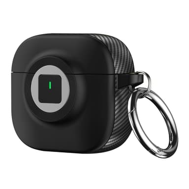 SKALO AirPods 4 Carbon Fiber Kameradesign Fodral - Svart