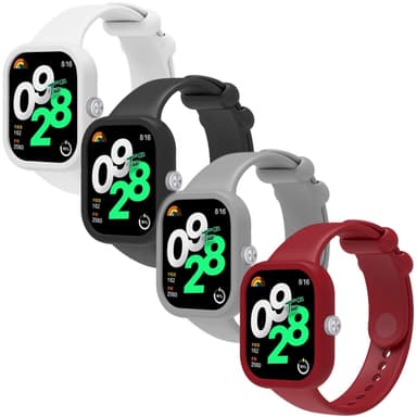 SKALO Silikonarmband med Skal Xiaomi Redmi Watch 4 - Grå