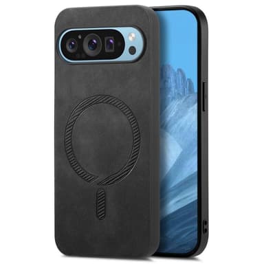 SKALO Google Pixel 9/9 Pro PU-Läder Hybrid Skal - Svart