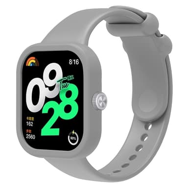 SKALO Silikonarmband med Skal Xiaomi Redmi Watch 4 - Grå