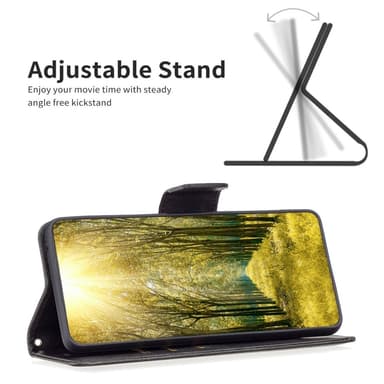SKALO Motorola Moto G54 5G Plånboksfodral i PU-Läder - Svart