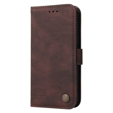 SKALO OnePlus 12R 5G Plånboksfodral i PU-Läder - Brun