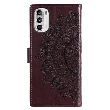 SKALO Motorola Moto G52 Mandala Plånboksfodral - Brun