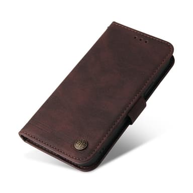 SKALO OnePlus 12R 5G Plånboksfodral i PU-Läder - Brun