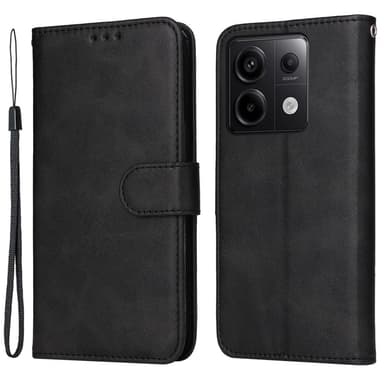 SKALO Xiaomi Redmi Note 13 Pro 5G PU-Läder Plånboksfodral - Svart