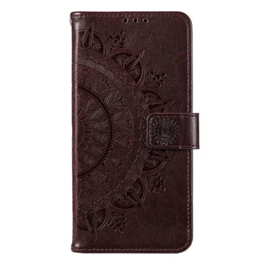 SKALO Motorola Moto G52 Mandala Plånboksfodral - Brun